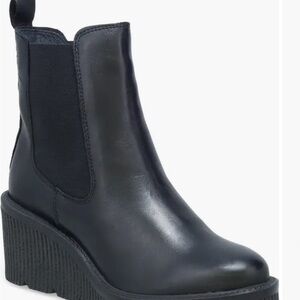 Miz Mooz Black Leather Ankle Booties